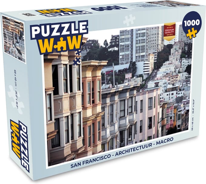 Puzzel San Francisco - Architectuur - Macro - Legpuzzel - Puzzel 1000 stukjes volwassenen