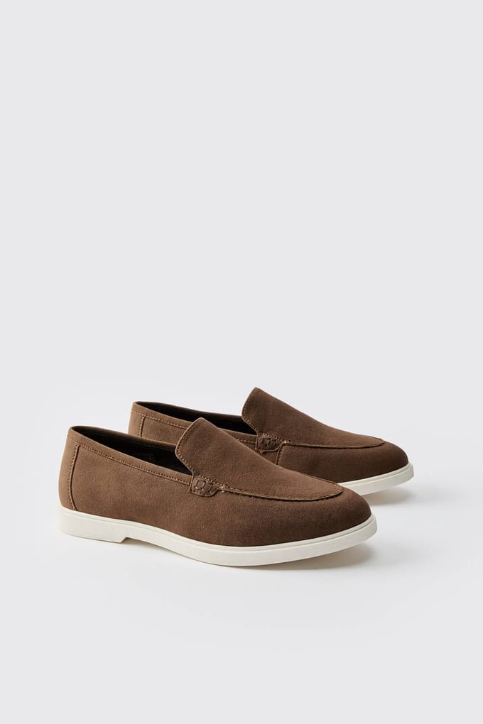 Faux Suède Loafer | Dark Brown | Size 42