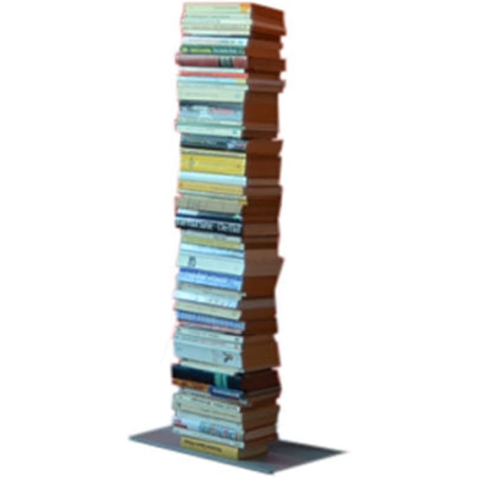 Radius - Booksbaum enkel boekenrek - zilver - Hoogte 90,5 cm