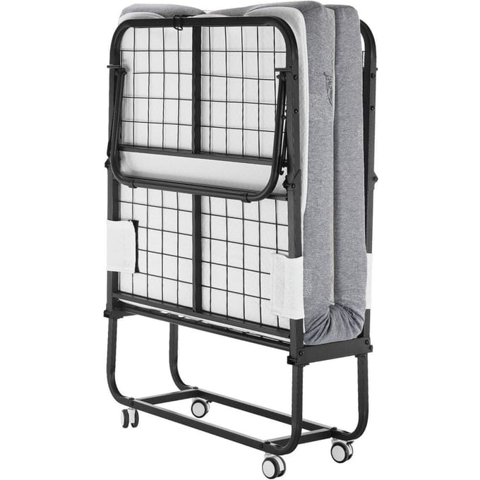 Lit pliant avec matelas en mousse de 10 cm pour adultes et invités