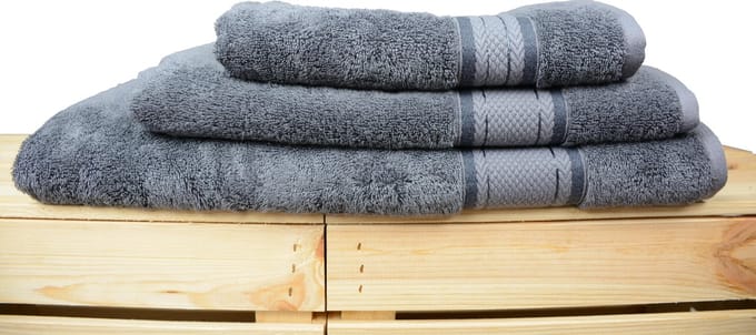 ARTG® Natural Bamboo - Handdoek - 50 x 100 cm - Donkergrijs - Dark Grey - SET 4 stuks