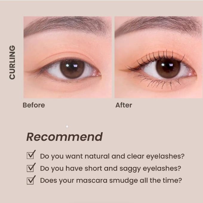 [Heimish] Dailism Smudge Stop Mascara (2 soorten / 2 kleuren) 9g [Volume] 01 Black