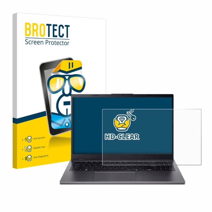 BROTECT - Screenprotector voor Acer Aspire 15 A15-51 - Folie Beschermfolie transparant