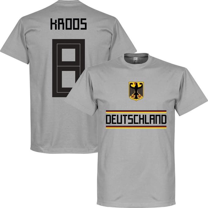 Duitsland Kroos 8 Team T-Shirt - Grijs - M