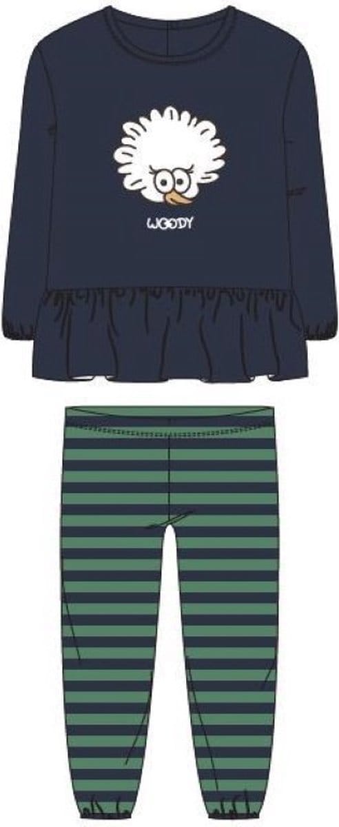 Woody Meisjes pyjama donkerblauw - maat 3 mnd