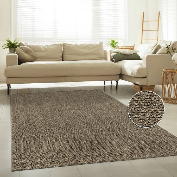 Flycarpets Laagpolig Vloerkleed Hamiber - Wol look - Groen