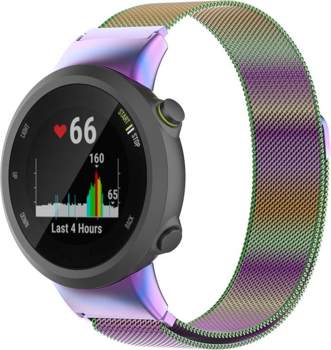 By Qubix - Geschikt voor Garmin Forerunner 45 / 45S - Milanese bandje - Multicolor