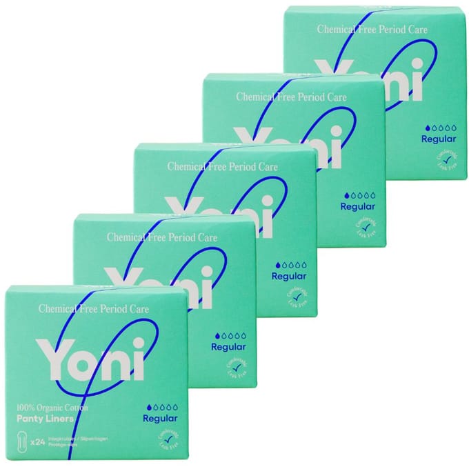 Yoni Inlegkruisjes - Regular - Biologisch Katoen - 120 stuks - 5x24