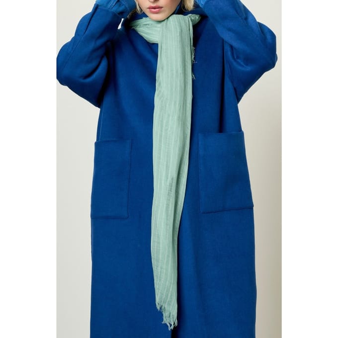 American Vintage Monyday Scarf Rayures Vert D Eau Taglia: OS | Sciarpe Outlet | Donna