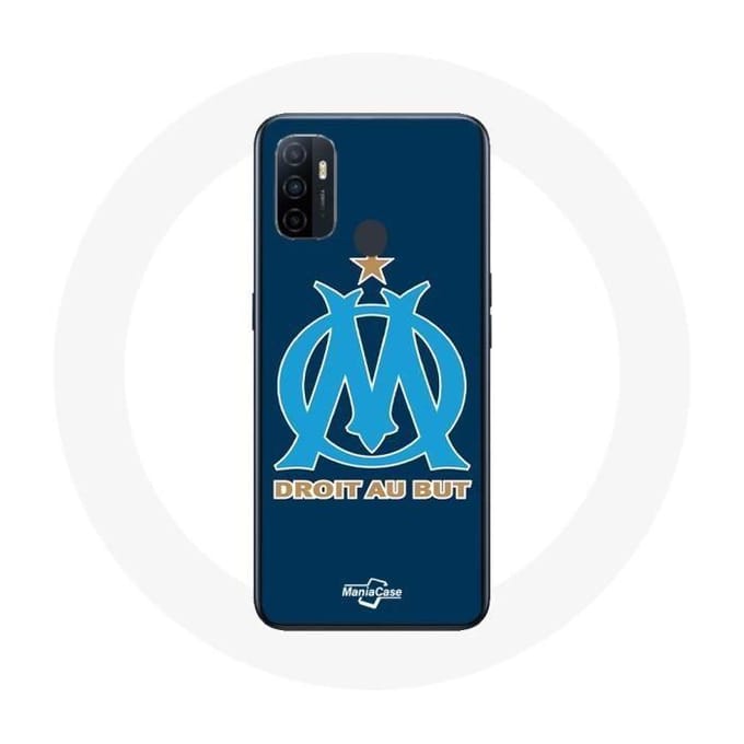 Coque - MANIACASE - Oppo A53 - Olympique de Marseille - Souple - Bleu bleu