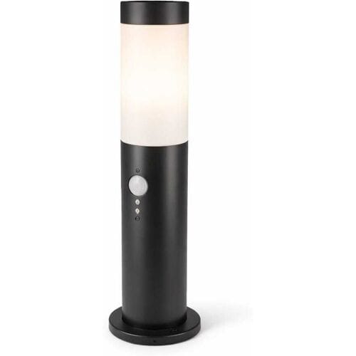 HOFTRONIC Dally LED Sokkellamp Zwart S - Bewegingssensor - Schemerschakelaar - E27 fitting - IP44 Waterdicht - 45 cm - padverlichting - Staande