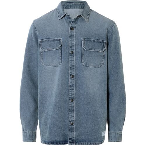 LIVERGY Denim heren overhemd (Blauw, L (41/42))