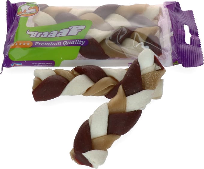 Braaaf Twister Vlecht Middel 13 cm 2 stuks