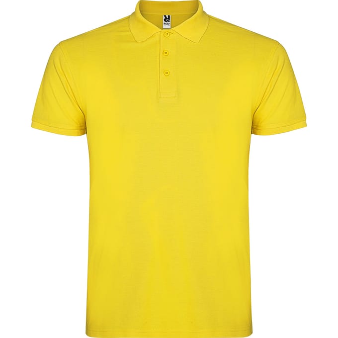 Roly Heren Ster Poloshirt (Geel)