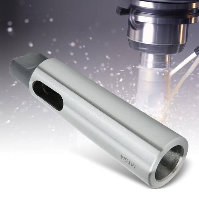 Taper Verloopadapter Boorhuls Zilver Hoge Hardheid Slijtvastheid MT5 naar MT4