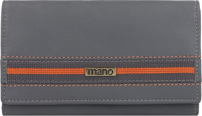 mano Don Leonardo Portemonnee RFID Leer 16 cm - Dames - Horizontaal - grau