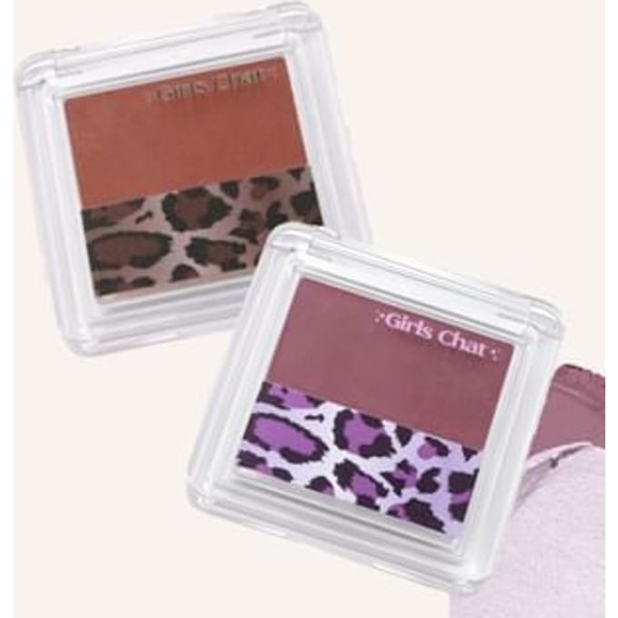 Girls Chat - Neon Leopard Blusher & Highlighter Palette - 6 Colors #04 - 4g + 2.5g