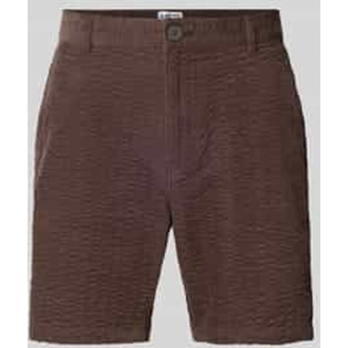 Straight fit short met structuurpatroon