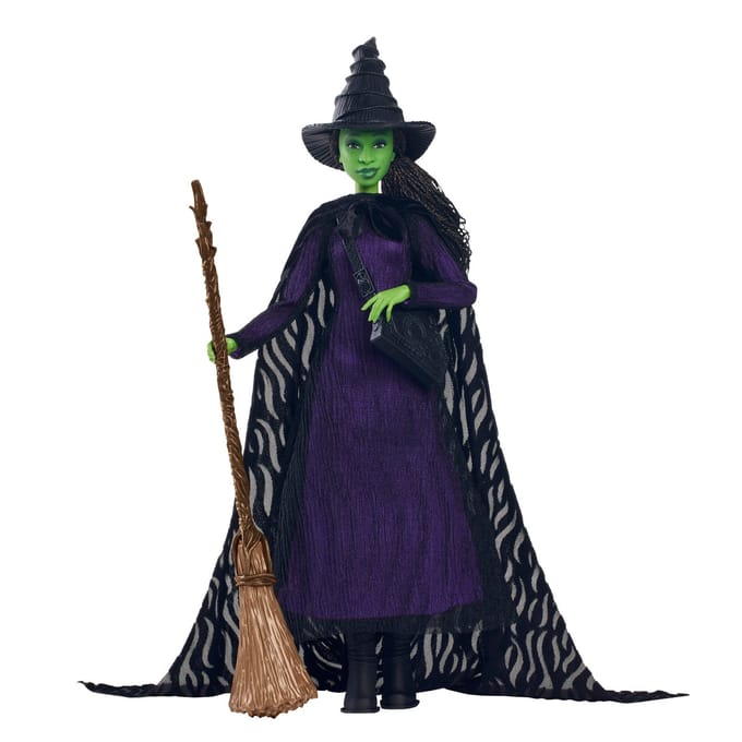 Mattel-Wicked-Elphaba pop met gevlochten haar en meerdere poses - Wicked - HXY38