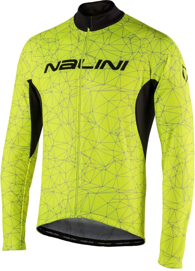 Nalini Logo Fietsshirt Lange Mouwen Heren Geel Maat M
