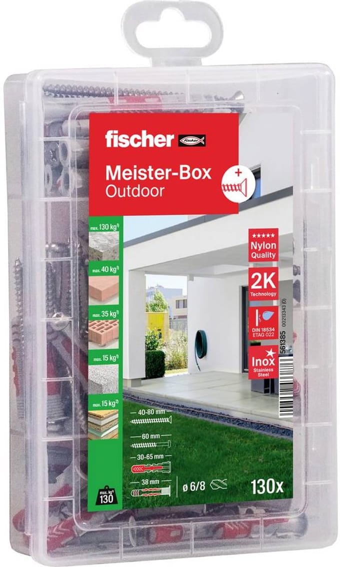 Fischer 561385 Assortimentsdoos pluggen 130 onderdelen