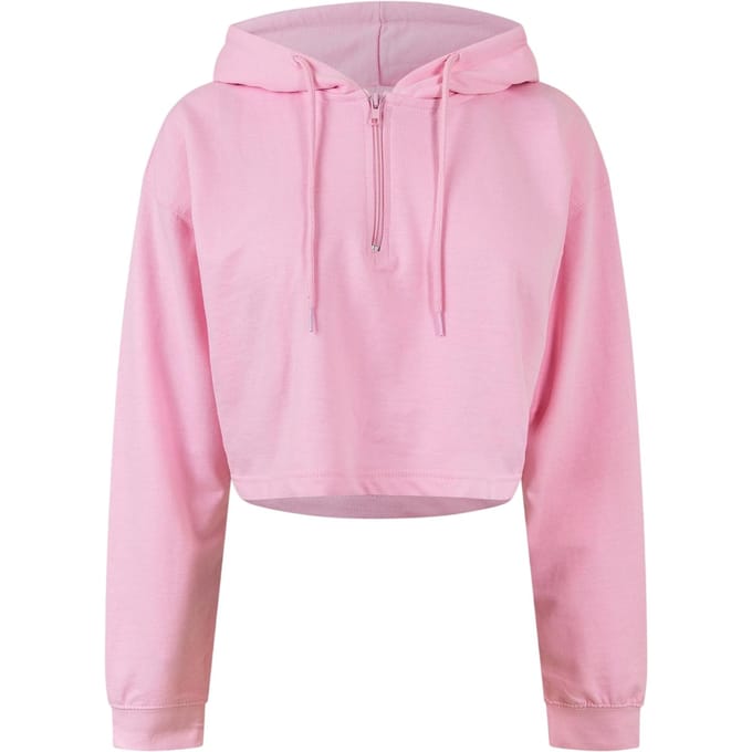 Miso Dames/Dames Crop Hoodie (Roze)