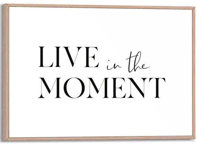 Schilderij Live in the Moment - 20 x 30 - Hout - REINDERS