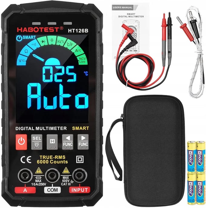 Digitale Multimeter - Universele Tester - Elektrische Metingen - Compact Ontwerp - Zwart