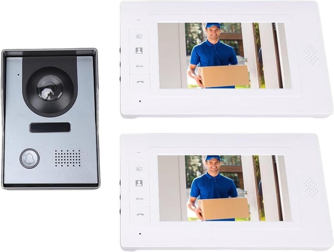 Video Deur Intercom - Beeld Bellen - Veilig Thuis - 7 Inch Kleurenscherm - 120 Gr Camera - Zwart