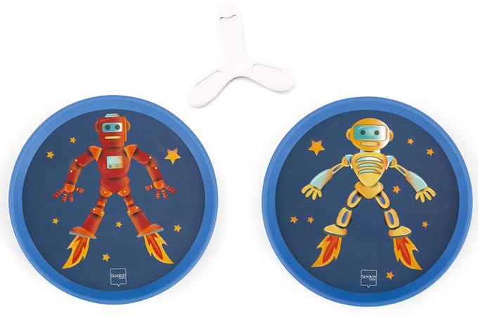 SCRATCH Hand-Disker Duo - Robot - Met 1 Magnetische Disker - 3 Jaar