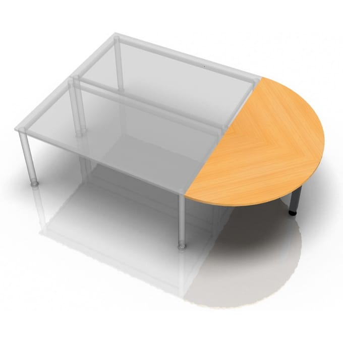 RA160 G - Connectie en montageplaten I Aanschuiftafel 160x80 Beuken