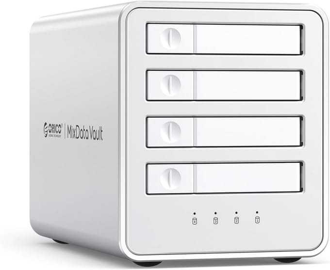 Aluminium RAID Hard Drive Enclosure 4-Bay 2.5 SATA SSD/HDD Docking Station met Ventilator