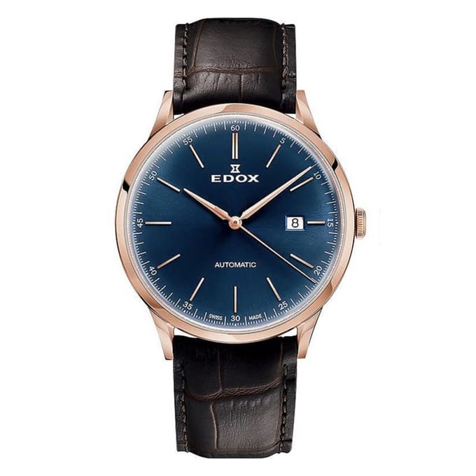 Edox Les Vauberts 80106 37RC BUIR Heren Horloge 42mm 5 ATM