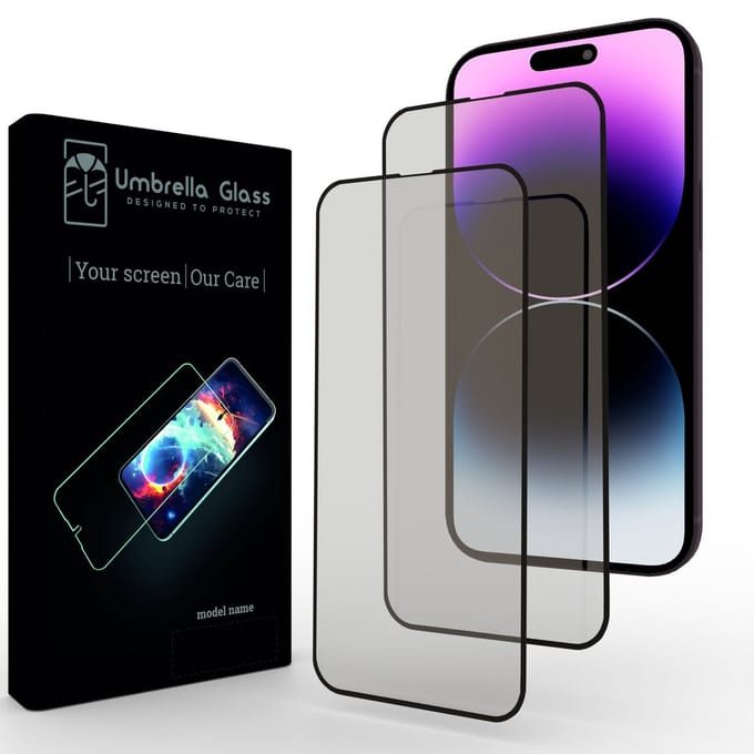 Umbrella Glass Screenprotector - Geschikt voor Apple iPhone 14 Pro - Full Cover