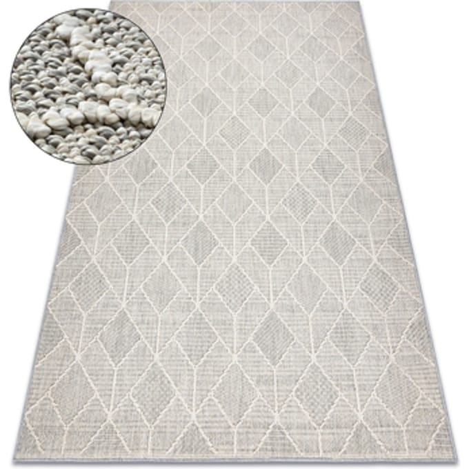 Kleden Rugsx Tapijt JERSEY 19231 grijs - Geometrisch structuree 240x330 cm