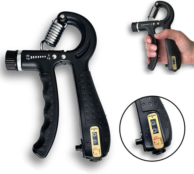 KRAKEN Hand Grip Trainer | Verstelbaar in Gewicht | Adjustable Hand Grip Trainer | Krachttraining, Crossfit, Calisthenics Griptraining | Tactical grip-trainer Maximum Strength