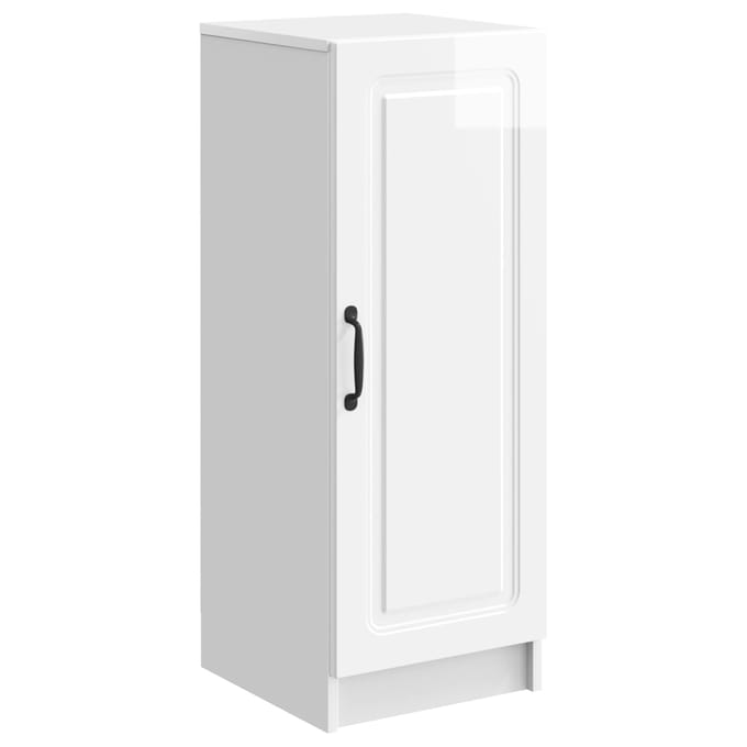 vidaXL - Dressoir - Hoogglans - Wit - 33 - x - 34,5 - x - 87 - cm - Bewerkt - hout