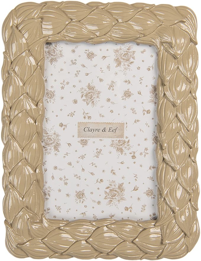 Clayre & Eef Fotolijst 10x15 cm Beige Kunststof