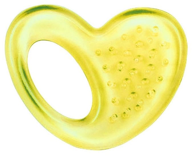 Canpol Babies hart waterbijtring voor baby's - 3m+ Geel