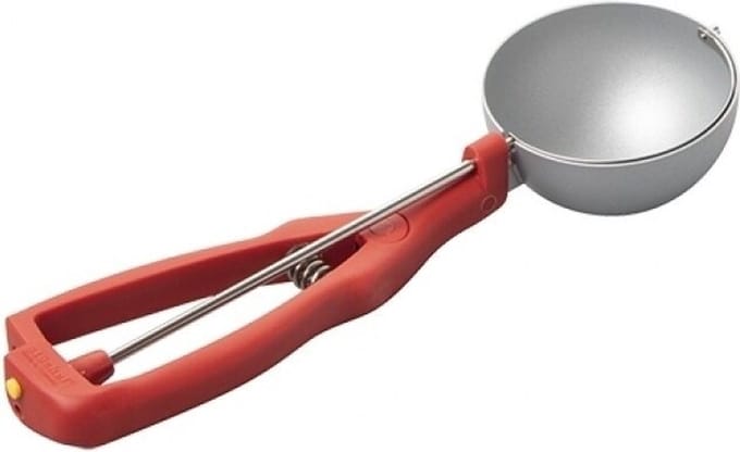 St鯿kel IJsportioneerlepel - �mm - 1/8Ltr - Rood