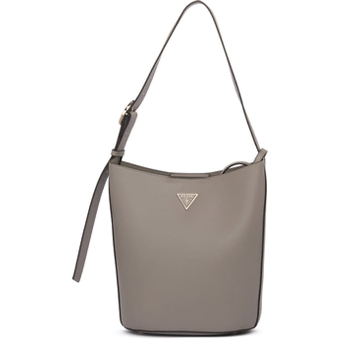 GUESS schoudertas accessoiretas Meridian II Bucket Bag Dark Taupe