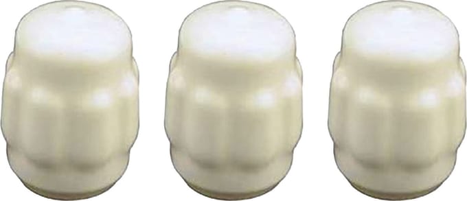 QlinQ Deurbuffer - 3x - deurstopper - wit - kunststof - 55 x 40 mm - schroefbevestiging - afdekkap