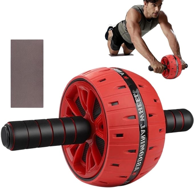 Buikwiel - Buikroller - Core Workout - Verhoogde Veiligheid - 22 x 20 x 15 cm - Zwart
