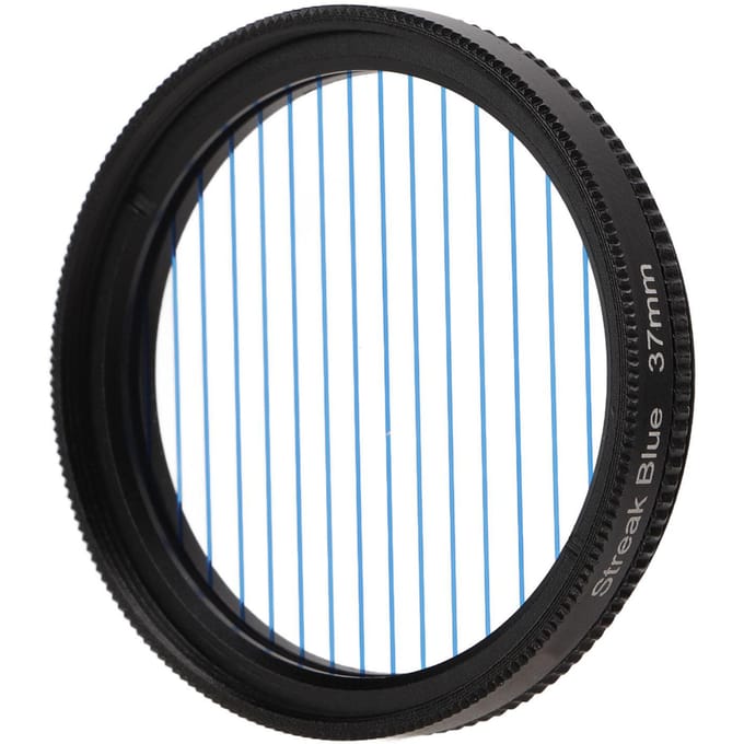 Junestar Blue Streak Special Effects Filter Punt naar Lijn Filter Waterdichte Camera Accessoires 49mm 37mm black