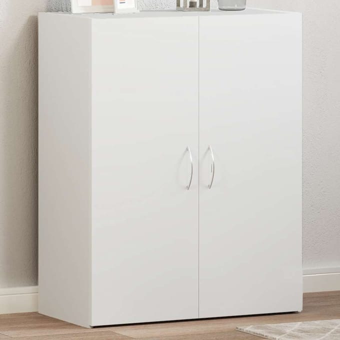 vidaXL - Archiefkast - 60x32x77,5 - cm - bewerkt - hout - wit