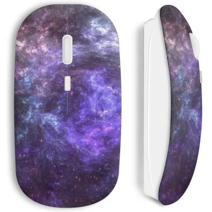 Souris sans fil - Galaxy - Violet - USB wifi - Compatible Mac et PC - Ergonomique