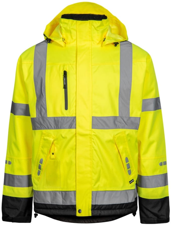 Fluor Geel/zwart Hi-Vis Winterjas Lyngsøe Rainwear L
