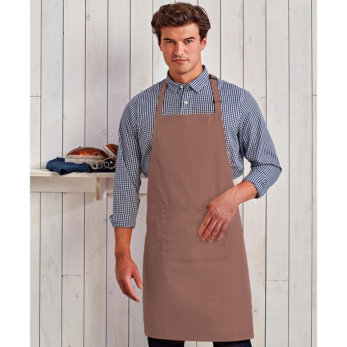 Premier Dames/Dames Kleuren Bipschort Met Zak / Werkkleding (Mokka)