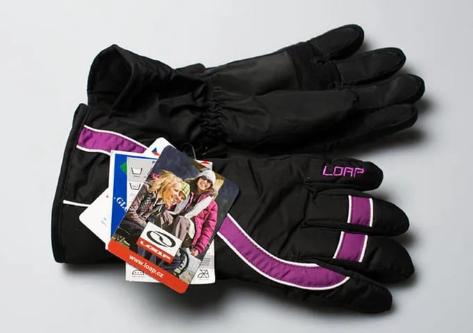 Dames skihandschoenen Loap Viola Paars - XXL