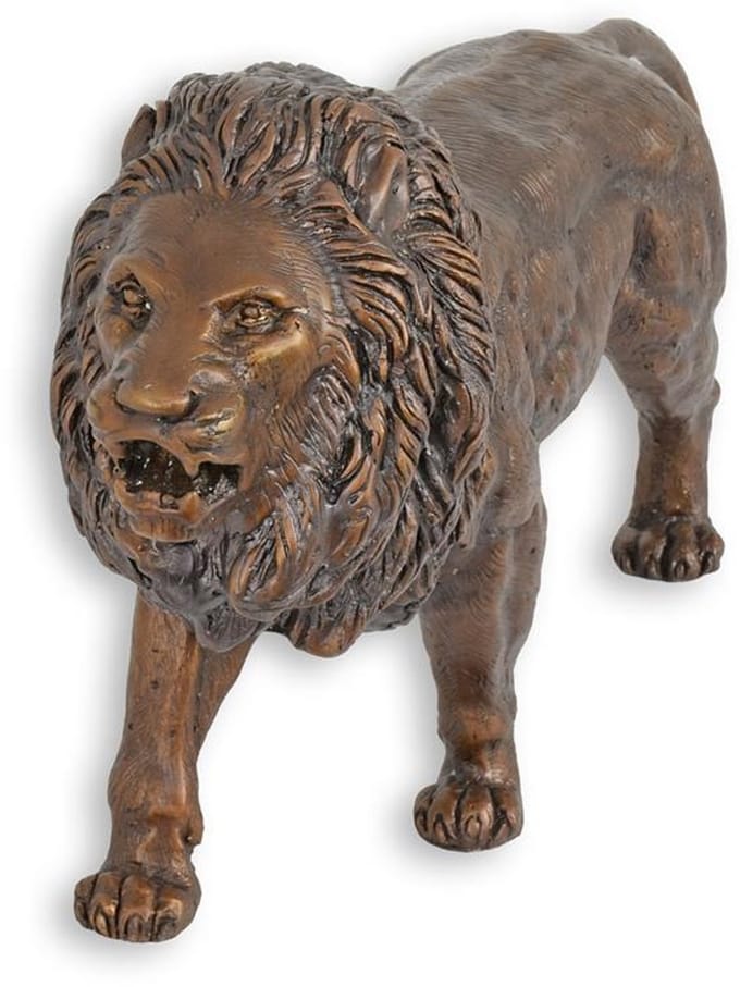 Bronzen beeld - Leeuw - sculptuur - 24 cm hoog